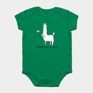 Llama Take A Selfie- Funny Llama Gifts Baby Bodysuit